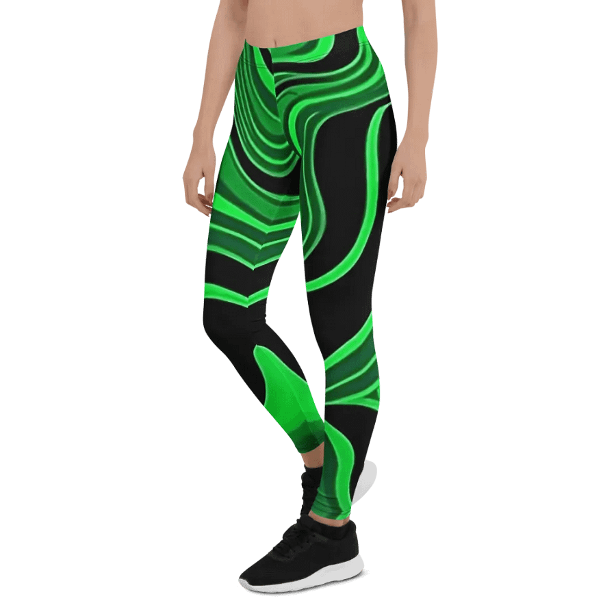 Alien Green Marble Leggings product image (4)