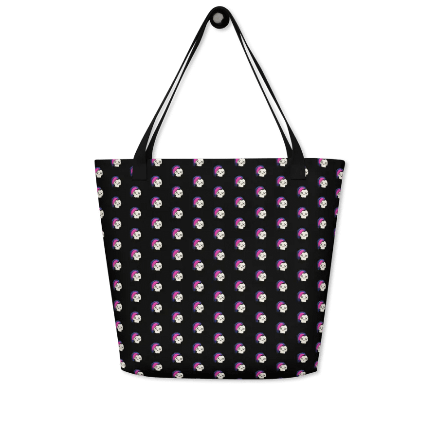 Hybrid Skull Large Tote Bag w/Pocket product image (6)