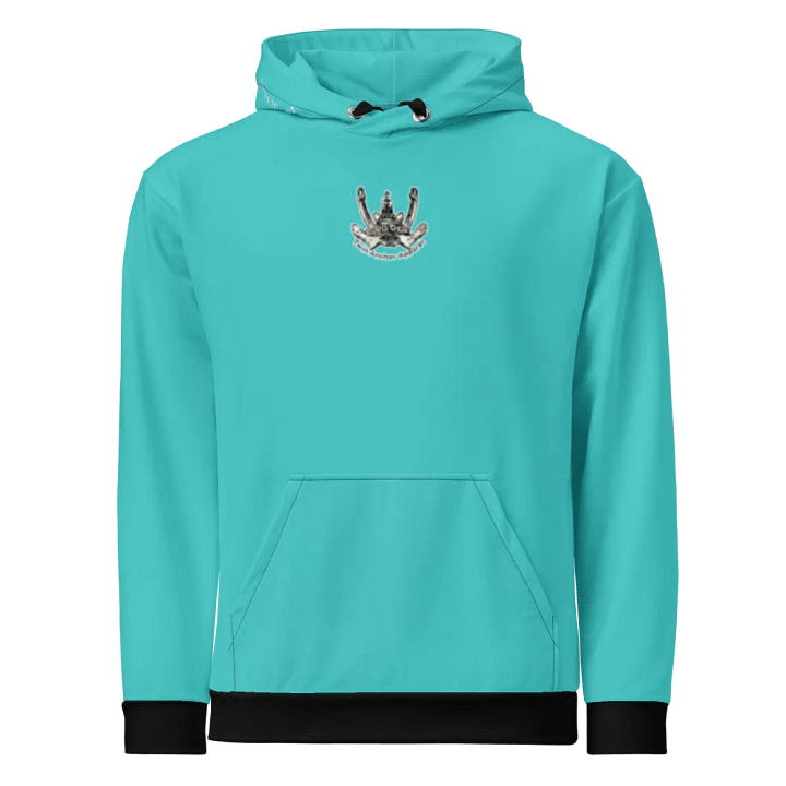 turquoise Foss double tug Sketch Hoodie product image (2)