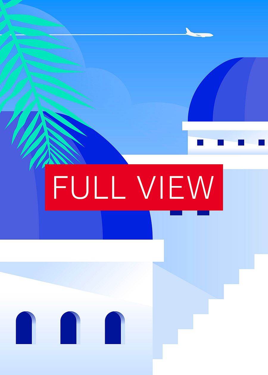 Boho travel art. Santorini, Greece poster — boho travel poster product image (3)