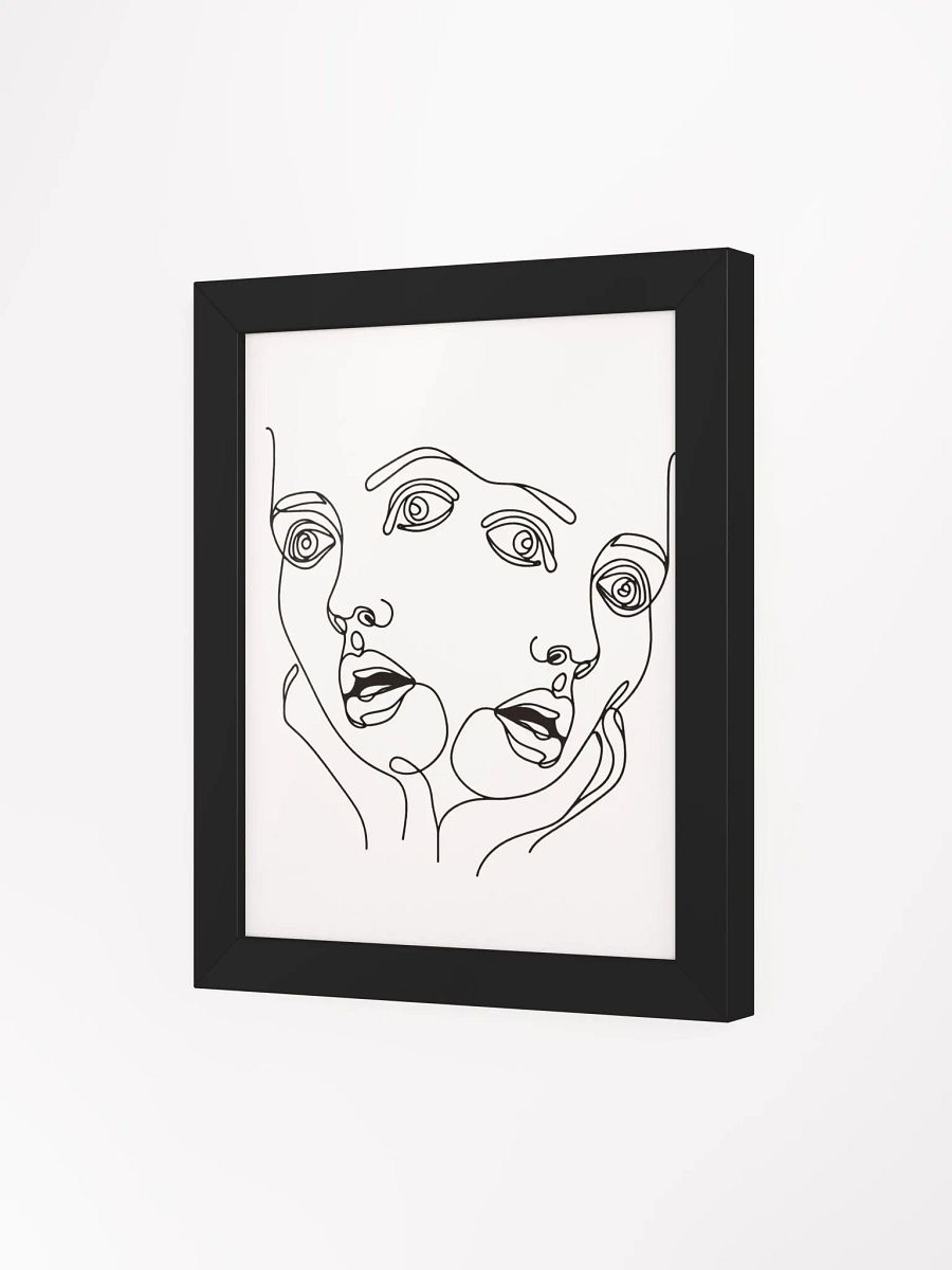 Shocked Female Faces Line Art Design Matte Poster product image (68)
