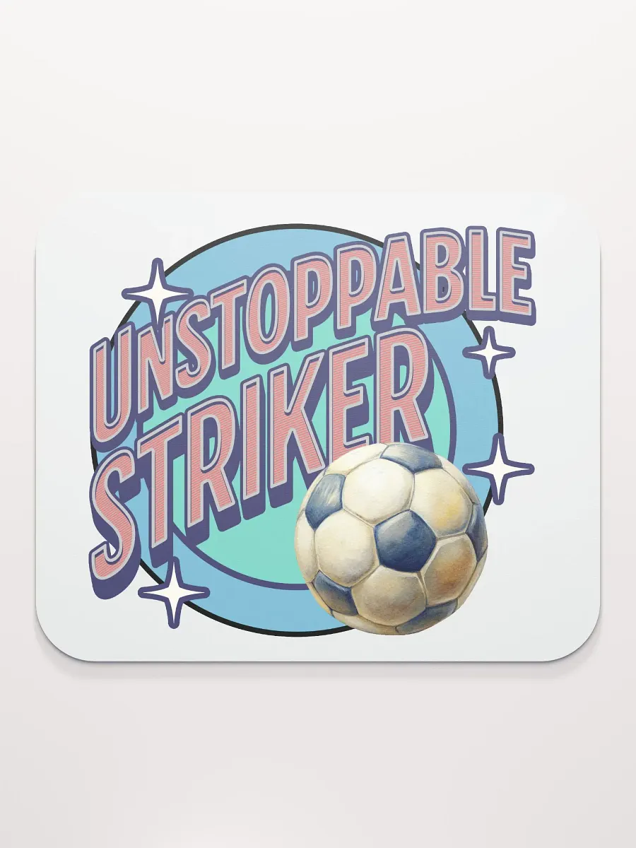 Unstoppable Striker Soccer Mouse Pad product image (2)