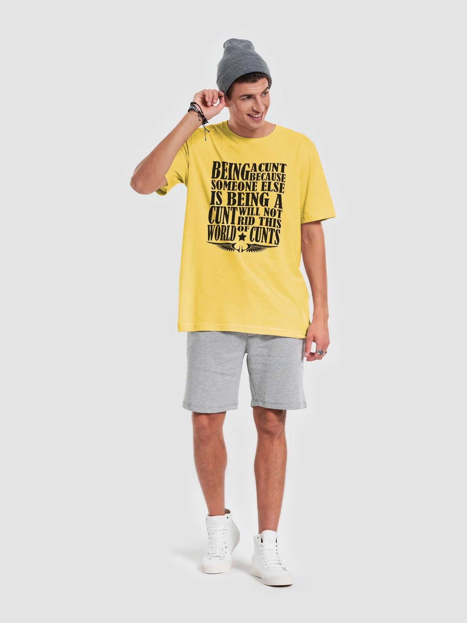 Stop Being A Cunt - Black Lettering - Bella+Canvas Supersoft T-Shirt product image (4)
