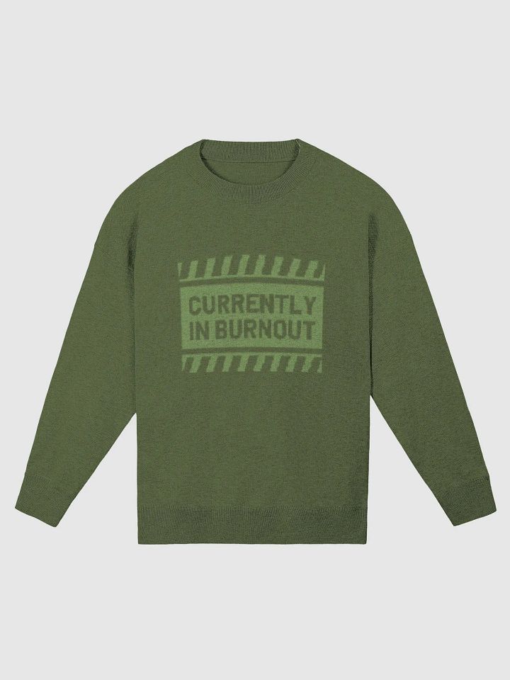 CURRENTLY IN BURNOUT (lg. design, duotone green) knitwear relaxed crewneck product image (2)