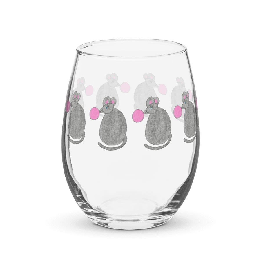 Bubblegum mouse Stemless Wine Glass product image (2)