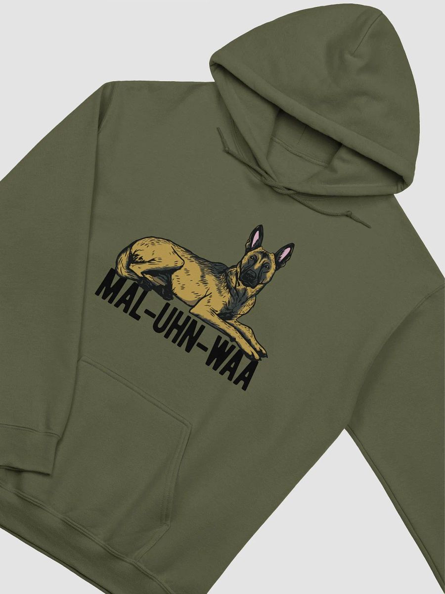 Mal-Uhn-Waa Hooded Sweatshirt of a Belgian Malinois | Funny Hoodie for Belgian Malinois and Herding Dog Owners product image (14)