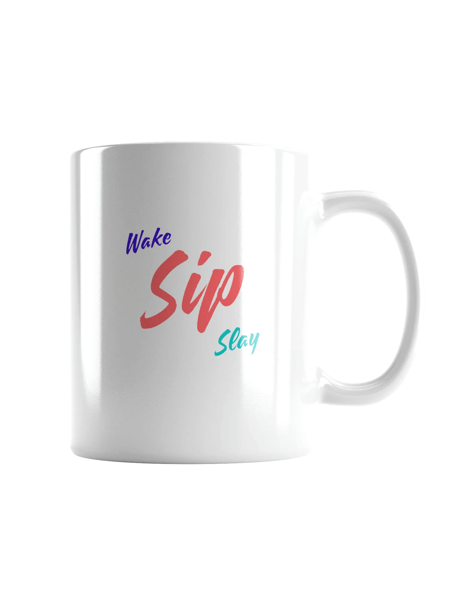 Sip Sip Podcast Double Script Logo White Glossy Mug product image (1)