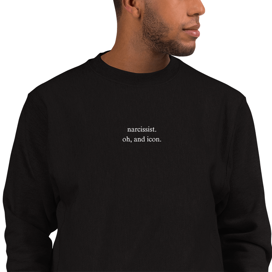narcissist. oh, and icon. EMBROIDERED SWEATSHIRT product image (1)