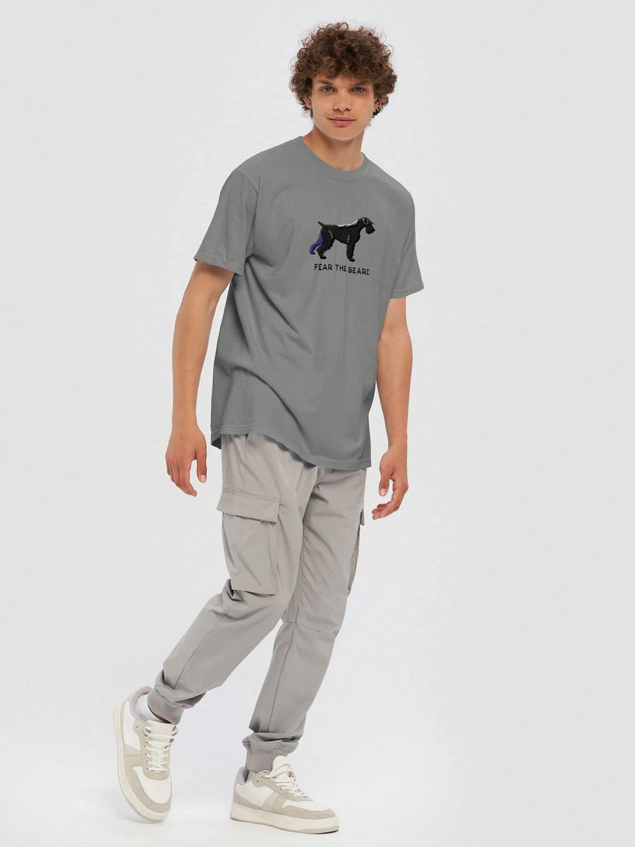 Fear the Beard T-Shirt(Embroidered) of a Standard Schnauzer(Black) product image (39)