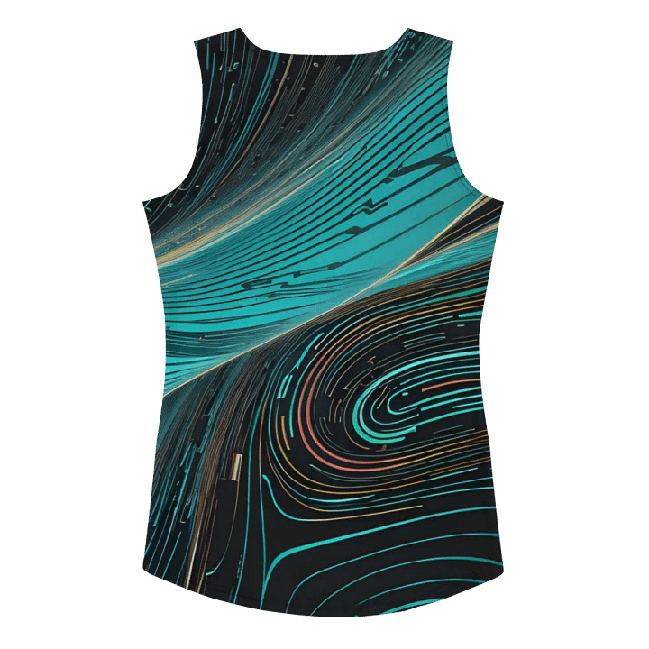 Abstract Psychedelic Neon Blue Dreams Women's Tank Top product image (2)