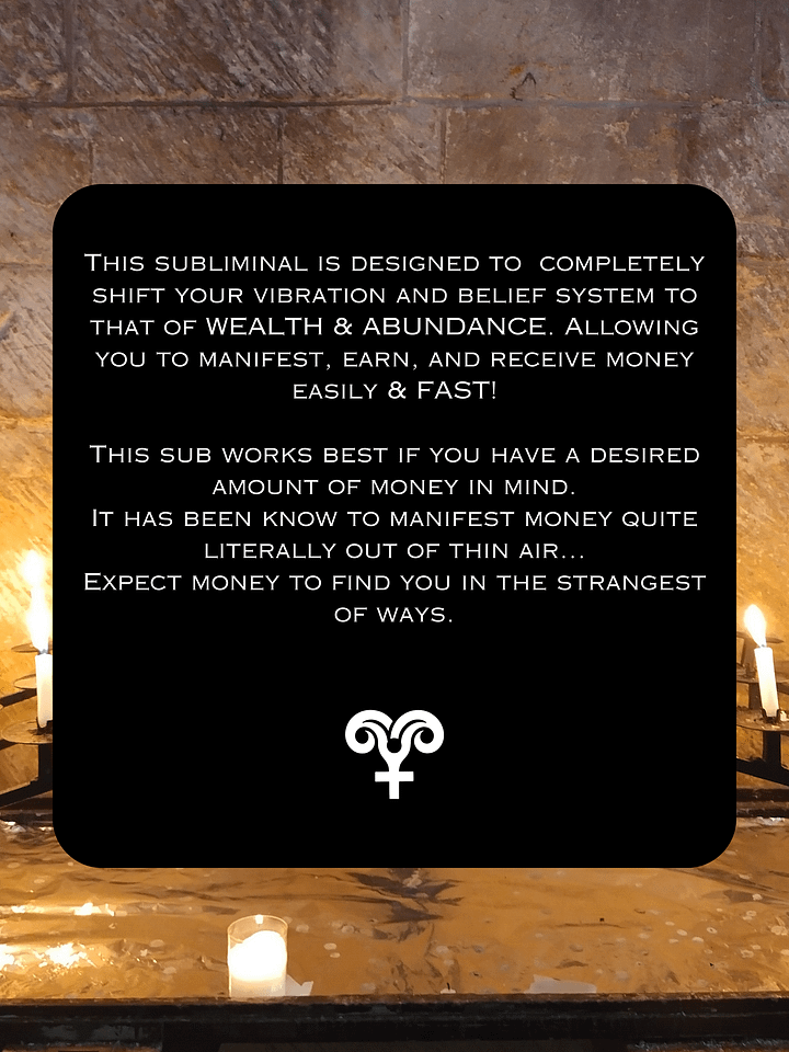 MEGA MONEY POTION Subliminal for Manifesting Money, Wealth and Abundance Fast! product image (2)