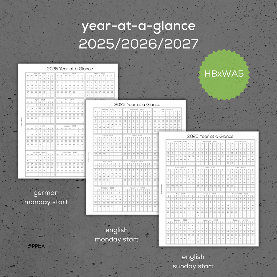 year at a glance - HBxWA5 - 2025-26-27 product image (2)