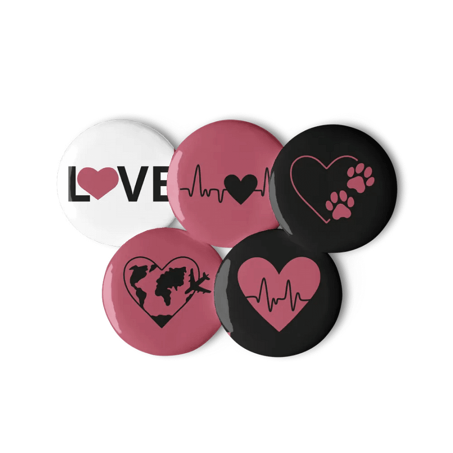 Heartbeat Collection Pin Buttons Set product image (6)