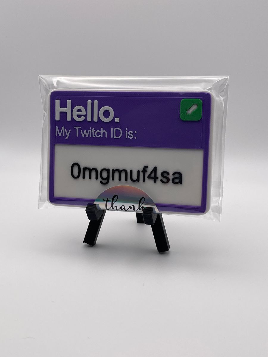 [Arial Font] 3D-Printed Mod Nametag product image (1)