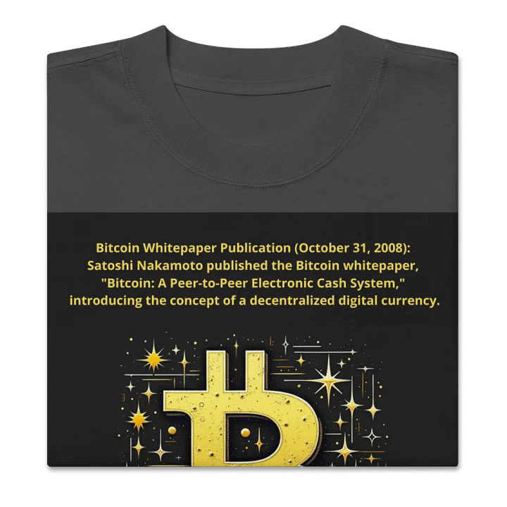 Bitcoin Whitepaper Commemorative T-Shirt product image (2)
