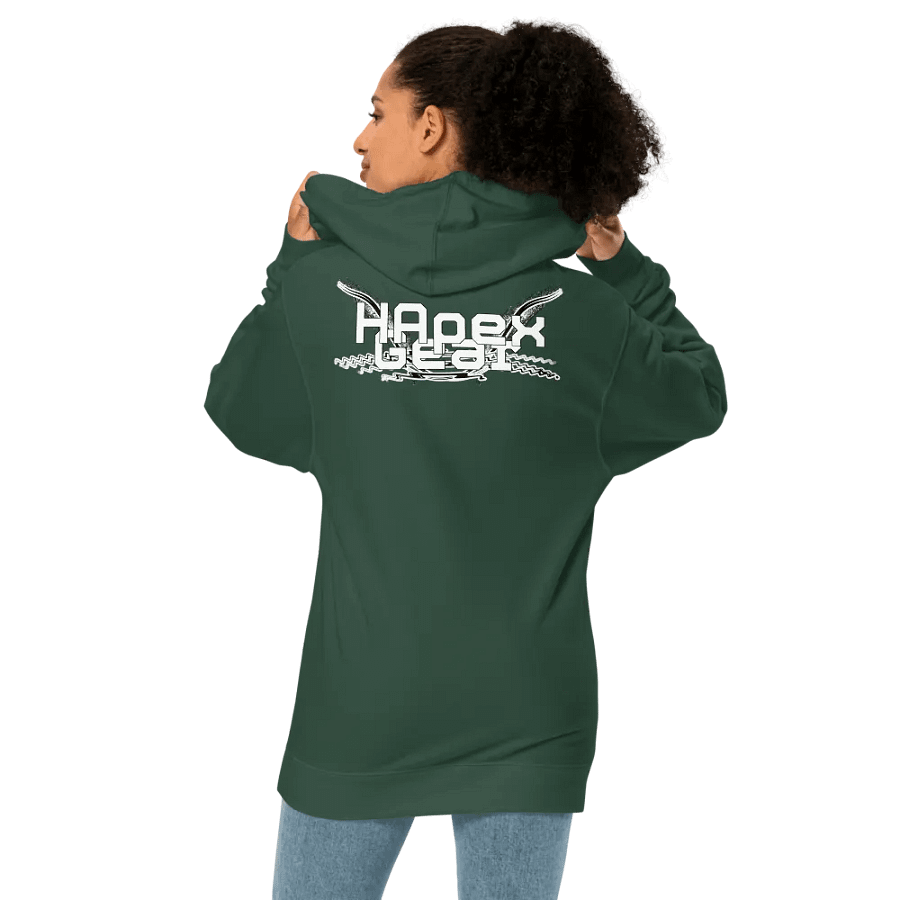 Midweight Hoodie - Embroidered - White HApex Gear Black Logo product image (5)