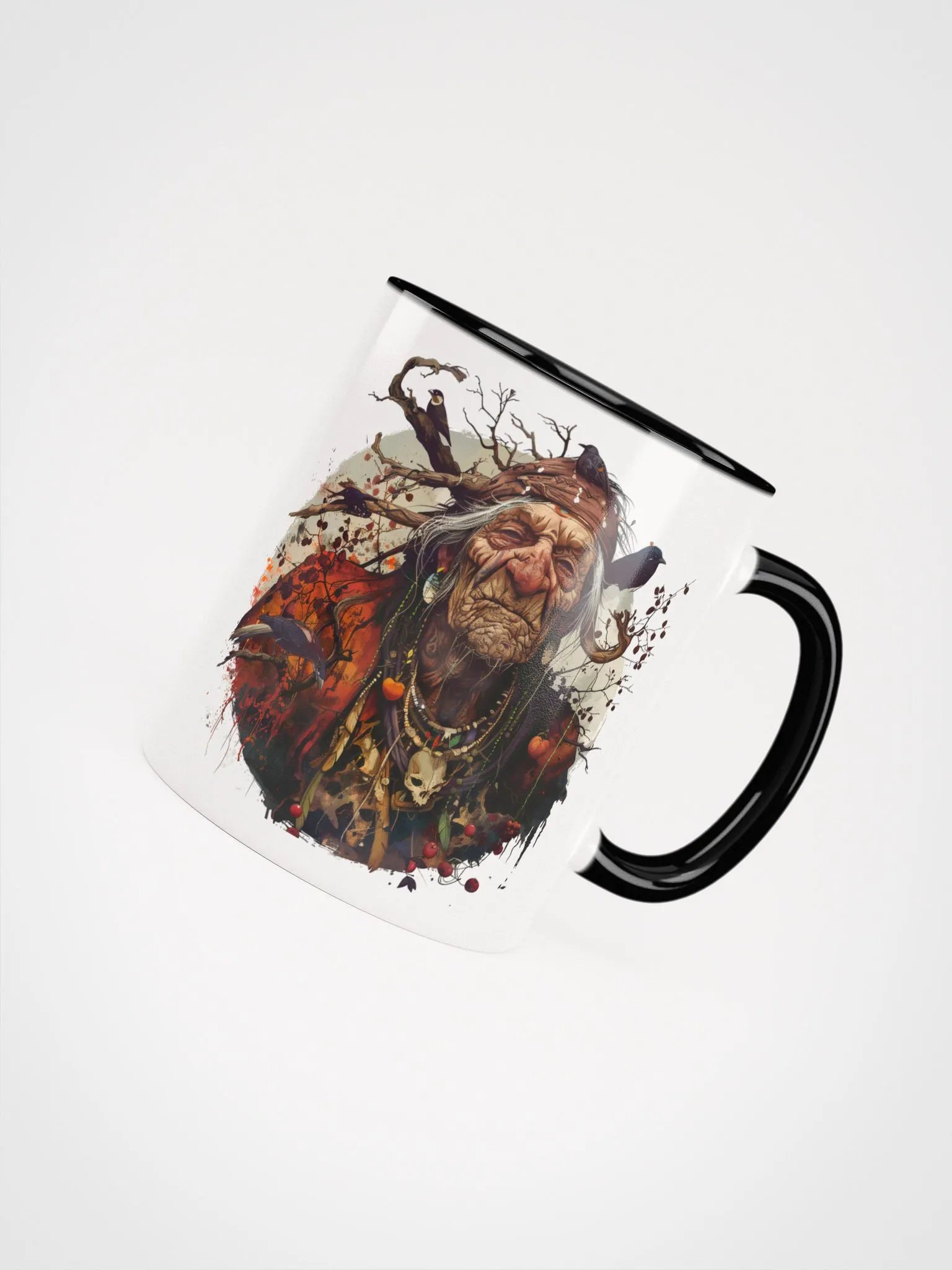 Baba Yaga - The Bad Witch of Slavic Folklore Ceramic Mug with Black Color Inside product image (7)