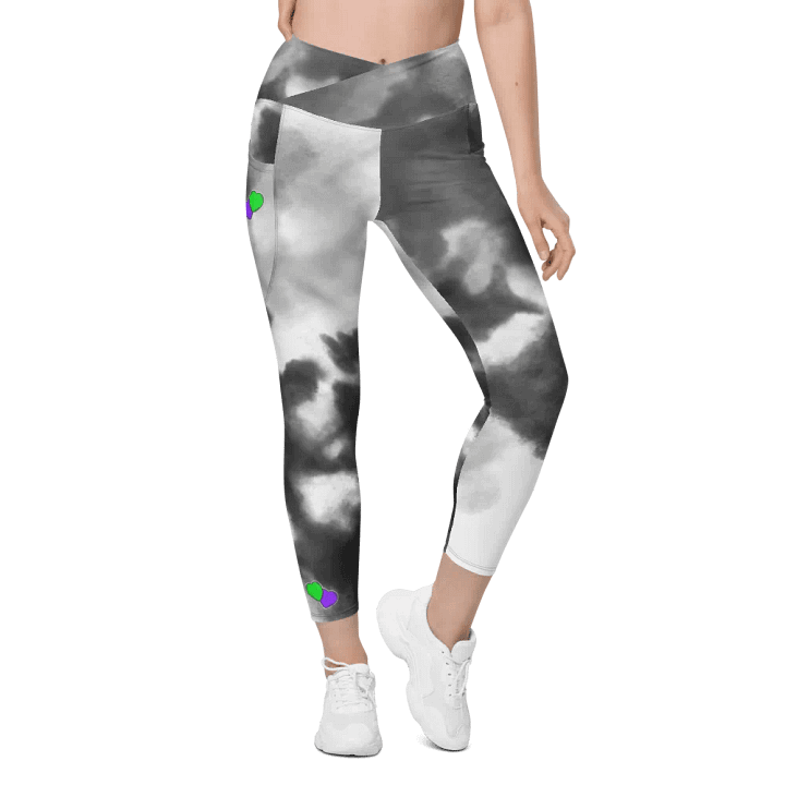Lonely Hearts Crossover Leggings with Pockets product image (1)