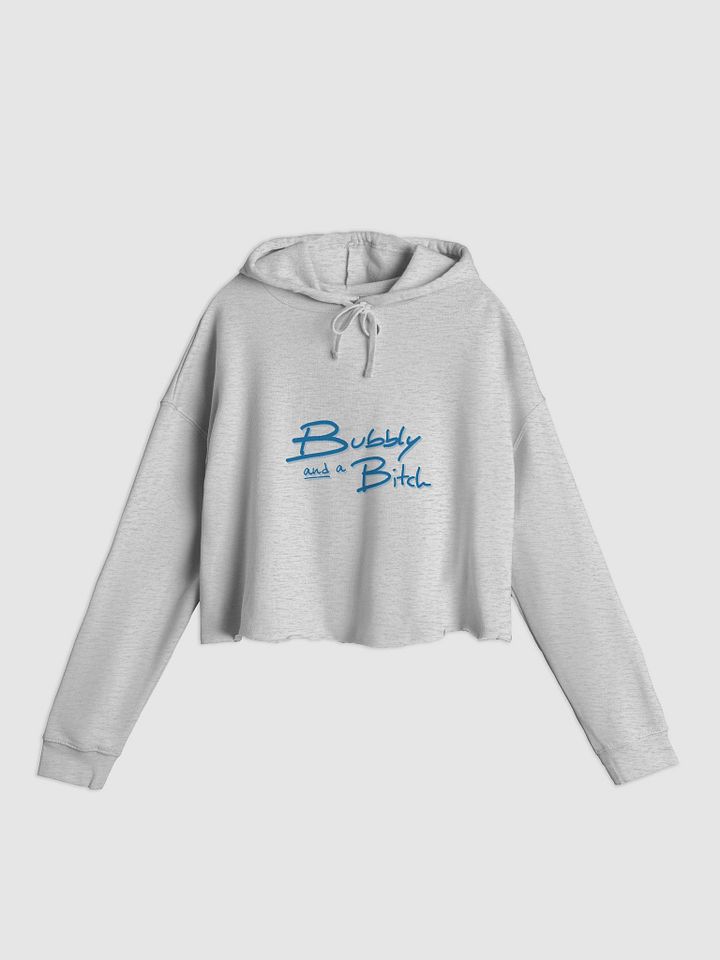 Bubbly and a B*tch (teal shadow design) lightweight cropped hoodie product image (7)