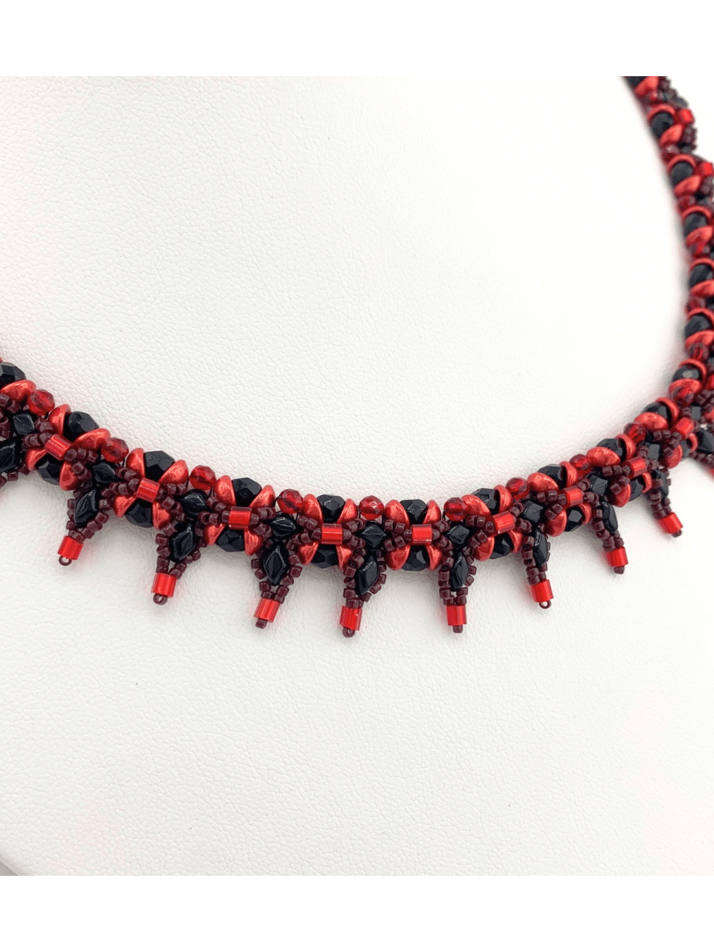 Cherry Crush Beaded Necklace - Red, Black product image (3)