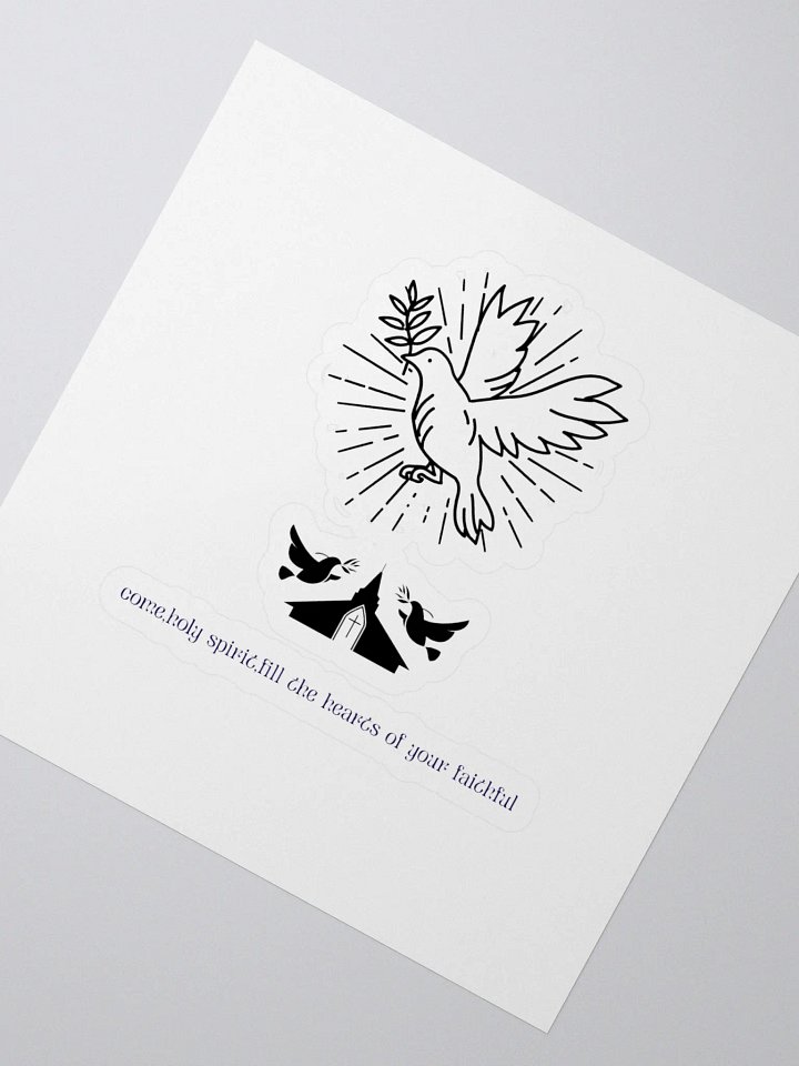 Holy Spirit Dove Kiss Cut Stickers - Smooth Peel Vinyl product image (2)