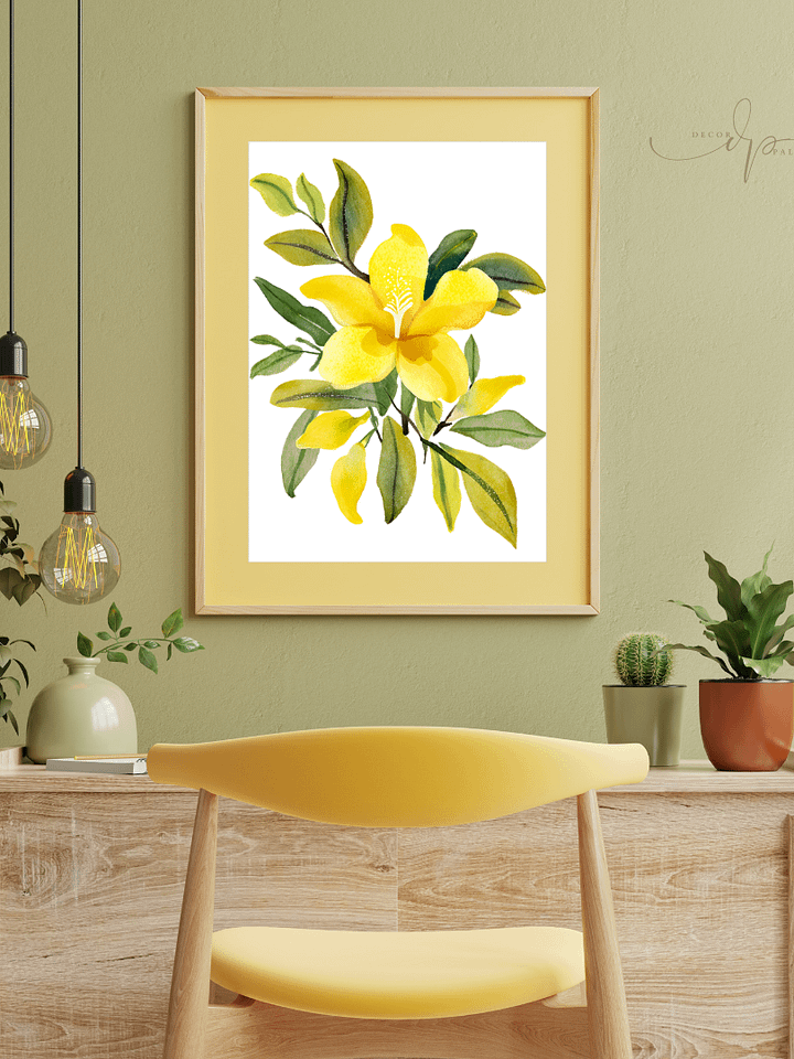 Watercolour Painting Printable Wall Art of ALLAMANDA product image (2)