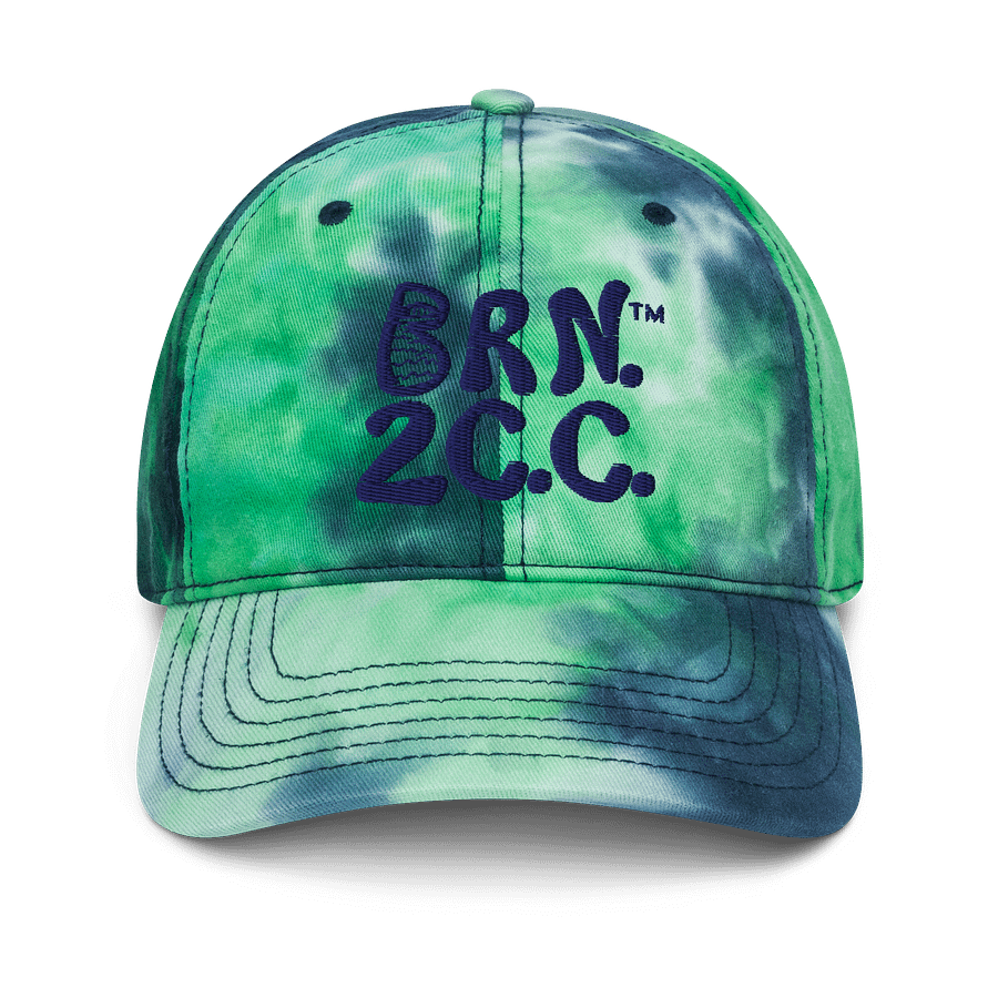 BRN.2C.C.™ | Tie-Dye Dad Hat | Coastal Cap with Groovy Vibes | Adjustable Unisex Cotton Cap | Navy Blue 3D Puff Embroidered Logo product image (19)