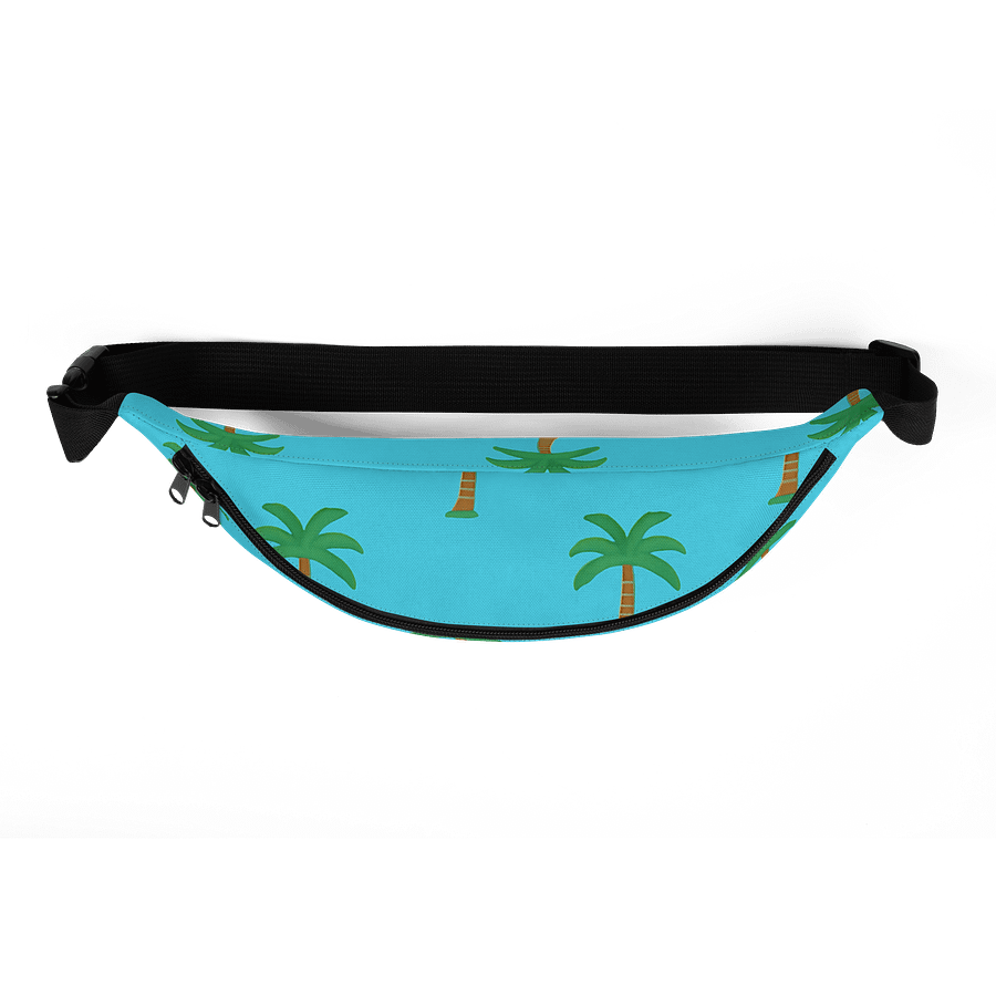 Tropical Palm Trees Blue Fanny Pack (Waist Bag) product image (5)