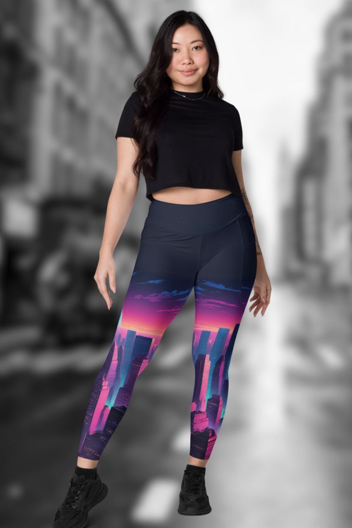 Vaporwave New York City All Over Print Leggings product image (1)