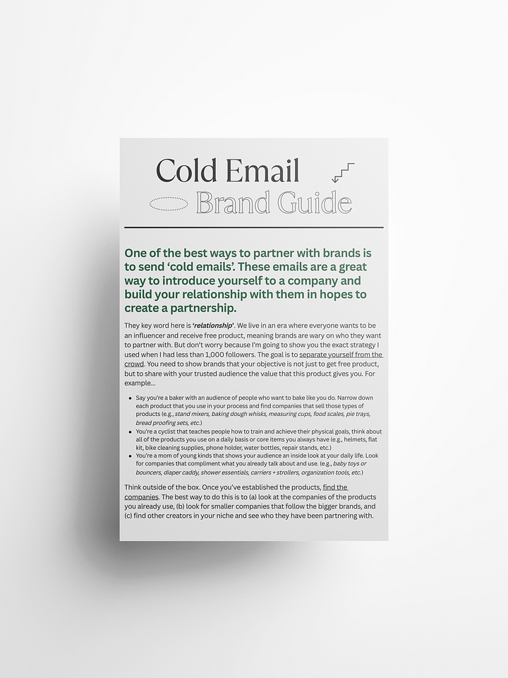 Cold Email Guide (for Content Creators) product image (1)