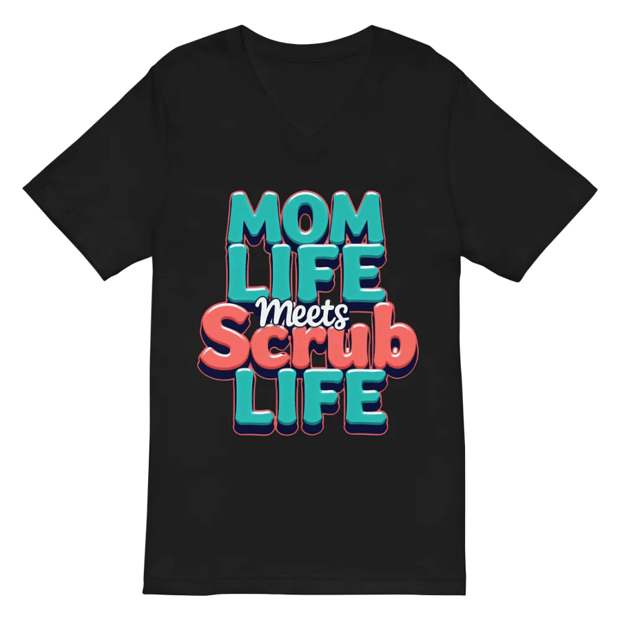 MOM LIFE Meets Scrub LIFE V-Neck Tee product image (3)