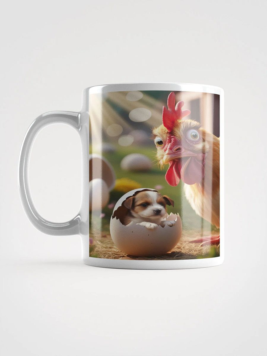Shocked Chicken & Puppy Glossy White Mug product image (6)