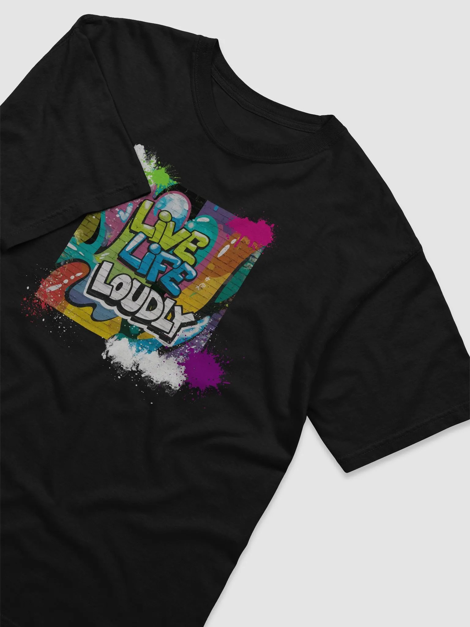 Live Life Loudly Splat T shirt product image (12)