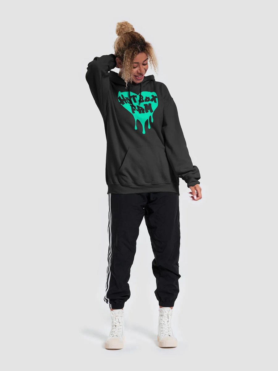UNISEX HOT BOX FAM TRANSPARENT SEAFOAM GREEN LOGO HOODIE product image (53)