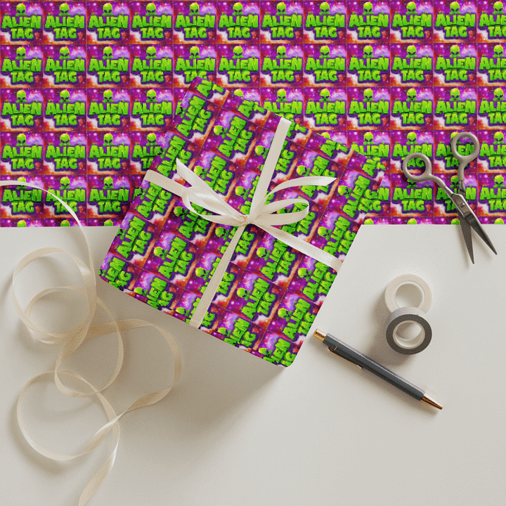 Alien Tag Wrapping Paper product image (2)