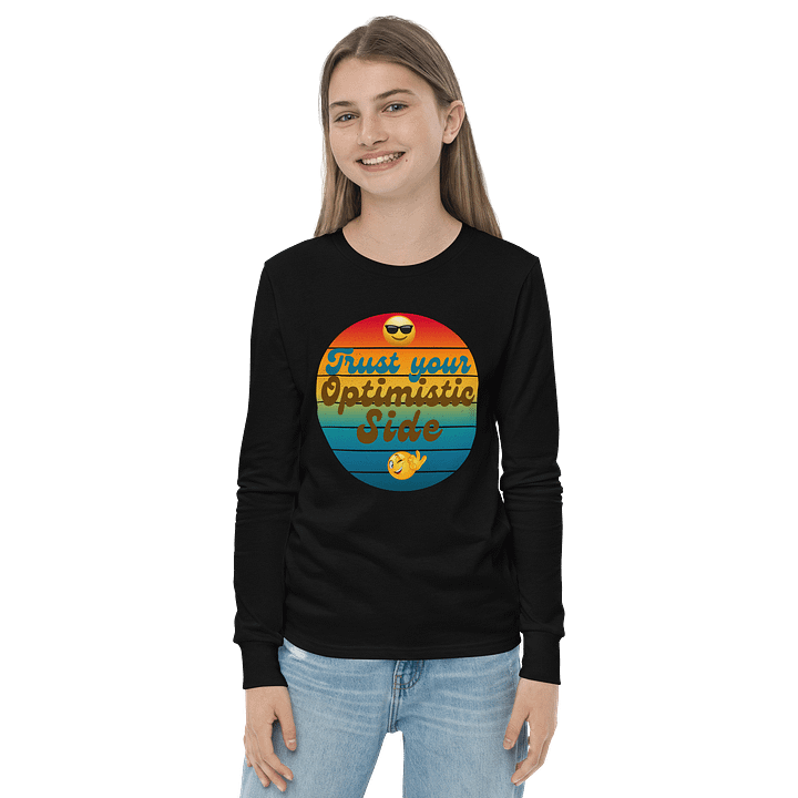 Optimistic Vibes Youth Long Sleeve Tee product image (2)