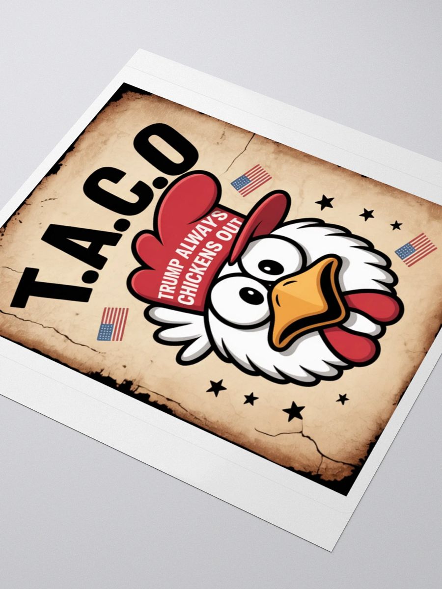T.A.C.O. Sticker - "Trump Always Chickens Out" Political Satire product image (9)