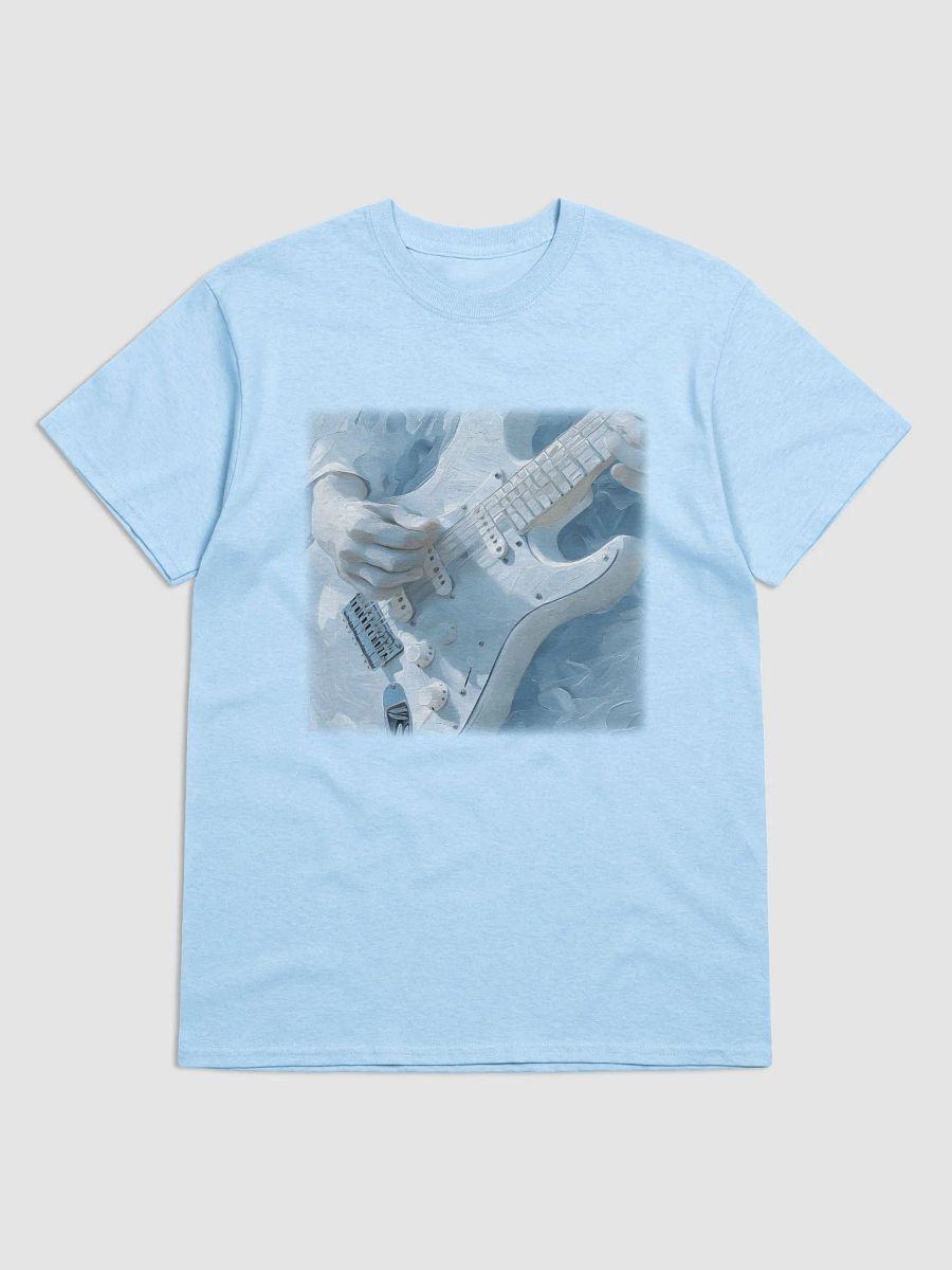 Painting of white electric guitar being played #1 product image (1)