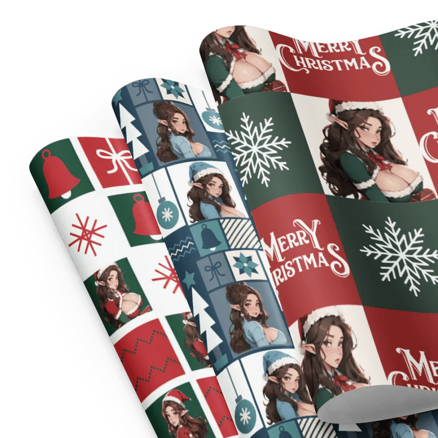 Spicy Christmas Elf Wrapping Paper product image (2)