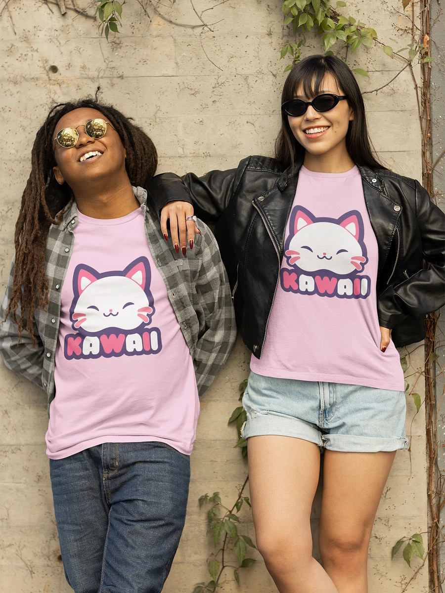 Kawaii Cat Pink T-Shirt product image (3)