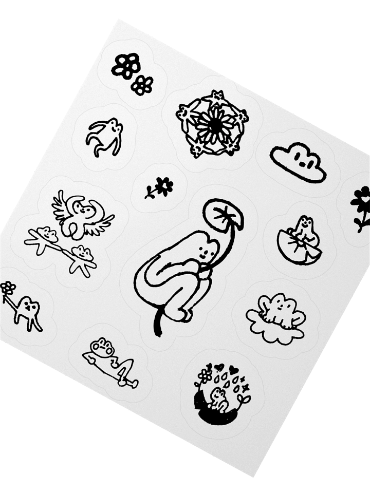 Doodle Stickers: Frogs and Flowers product image (5)