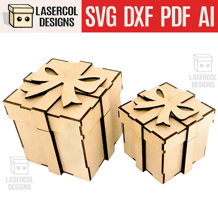 Gift Box (Two Sizes) - Laser Cut Files product image (1)