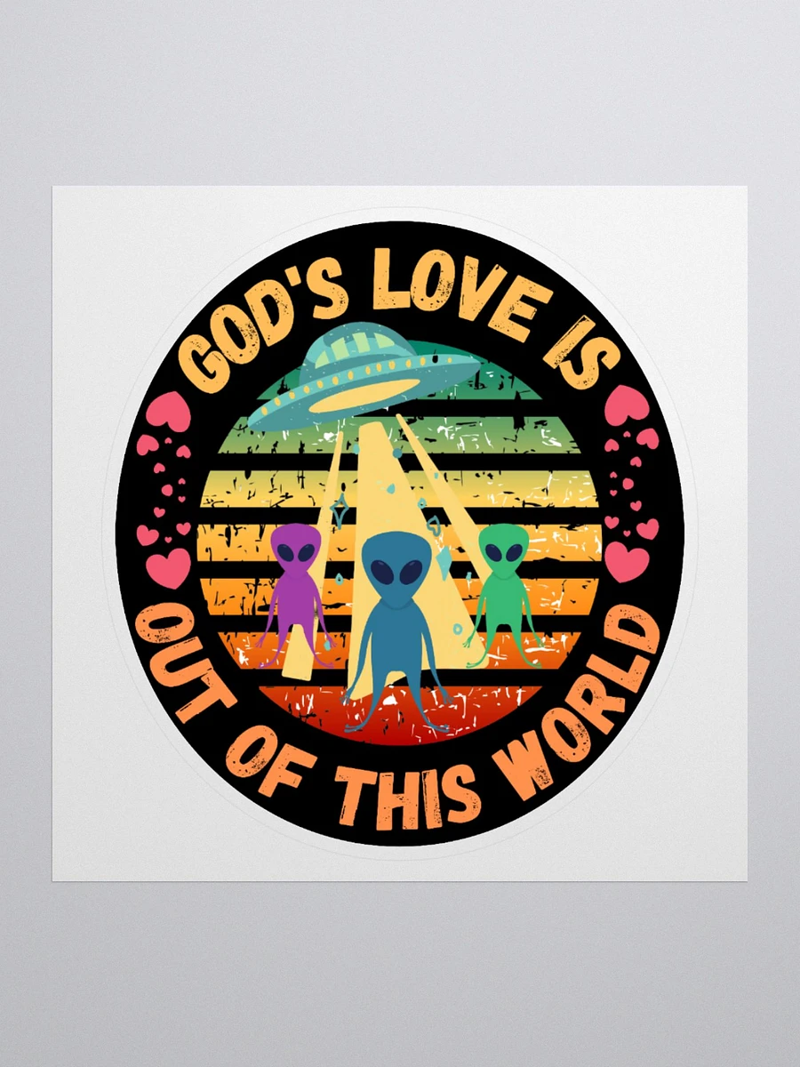 God's Love Is Out Of This World Sticker product image (2)