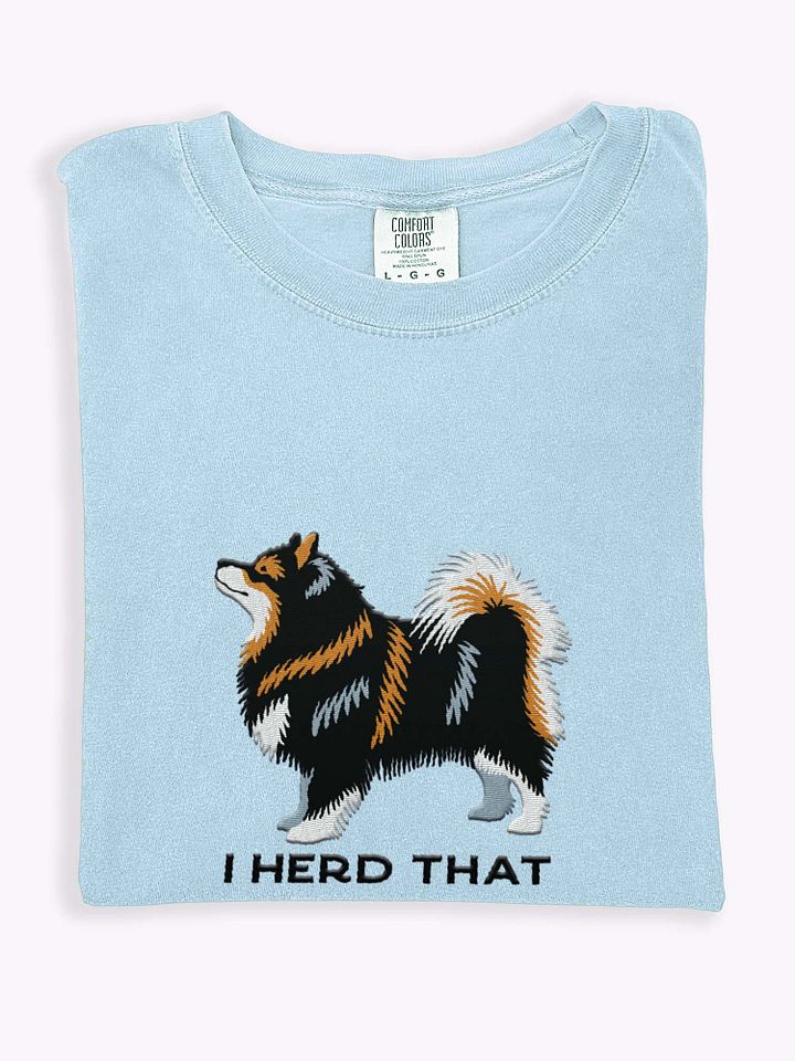 I Herd That T-Shirt(Embroidered) of a Finnish Lapphund product image (1)