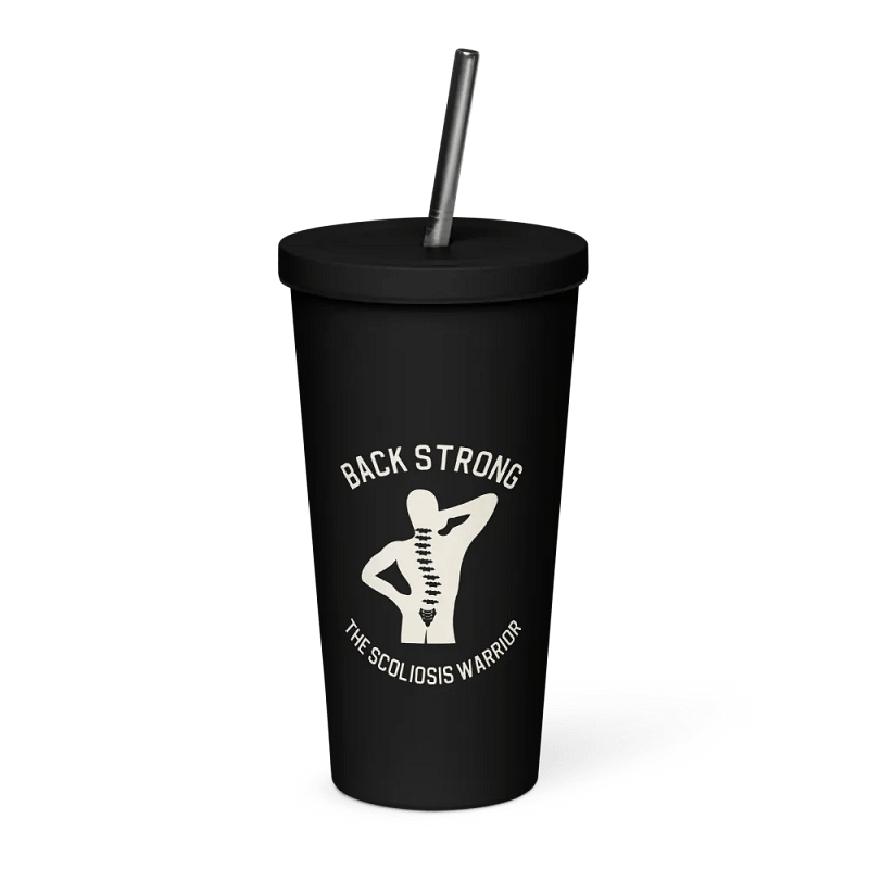 Back Strong 20 oz. Insolated Cup: Black