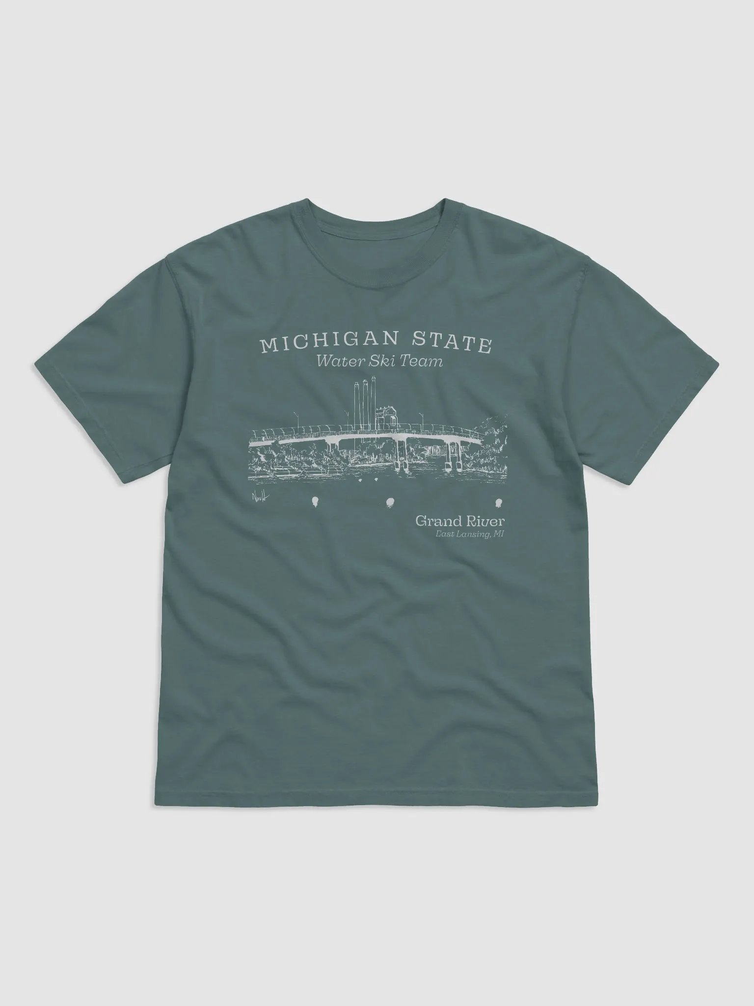 MSU Waterski Scenic Tee (Dark) product image (4)