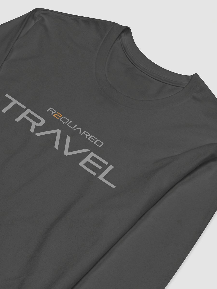 Fitted Long Sleeve Crew Gray w/ gray text product image (3)