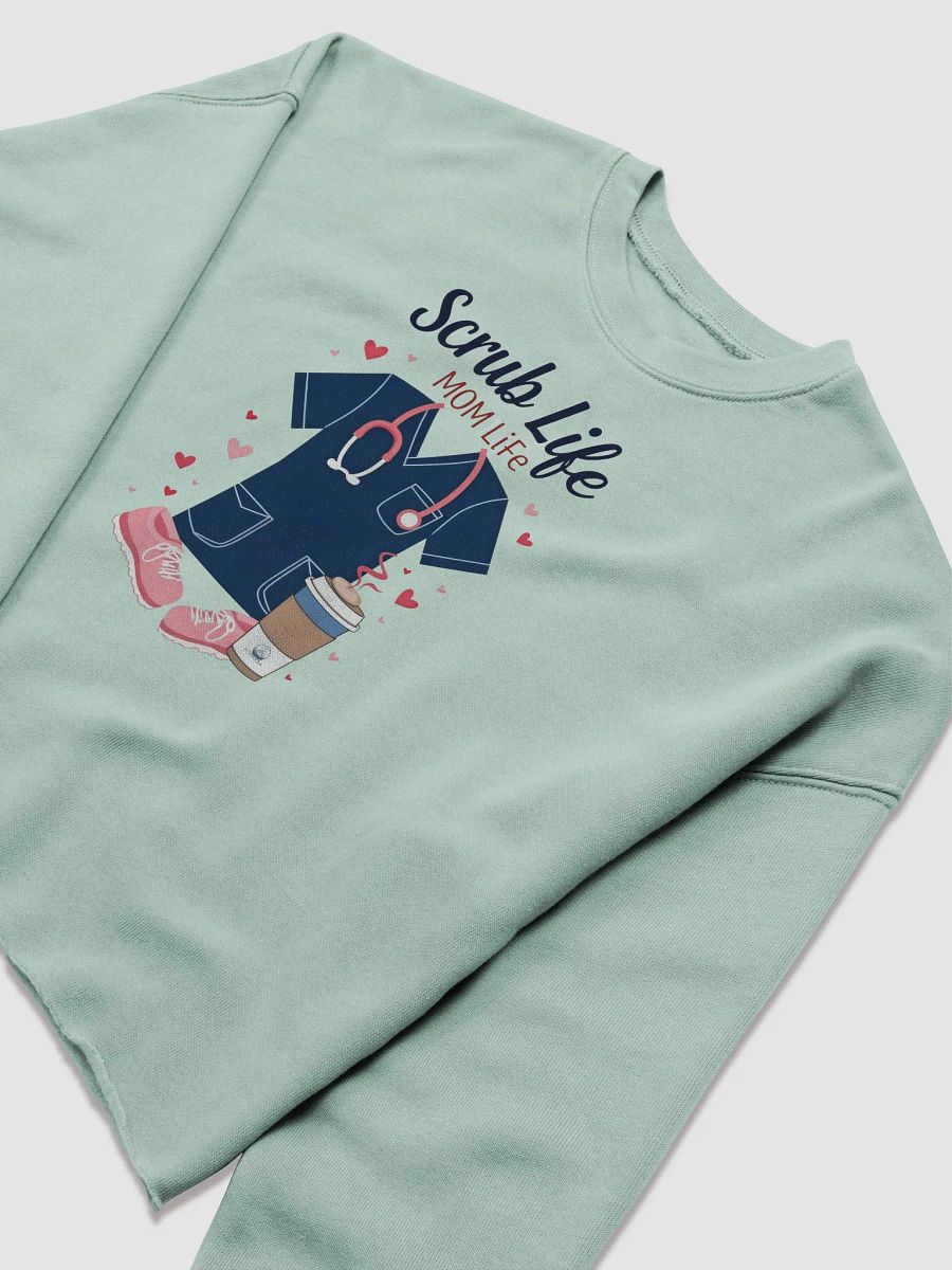 Mom Life Scrub Life Crop Sweatshirt product image (9)