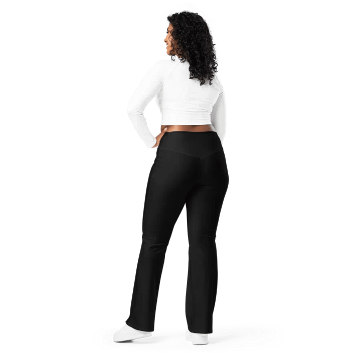 Plain Color Black Flare Leggings product image (2)