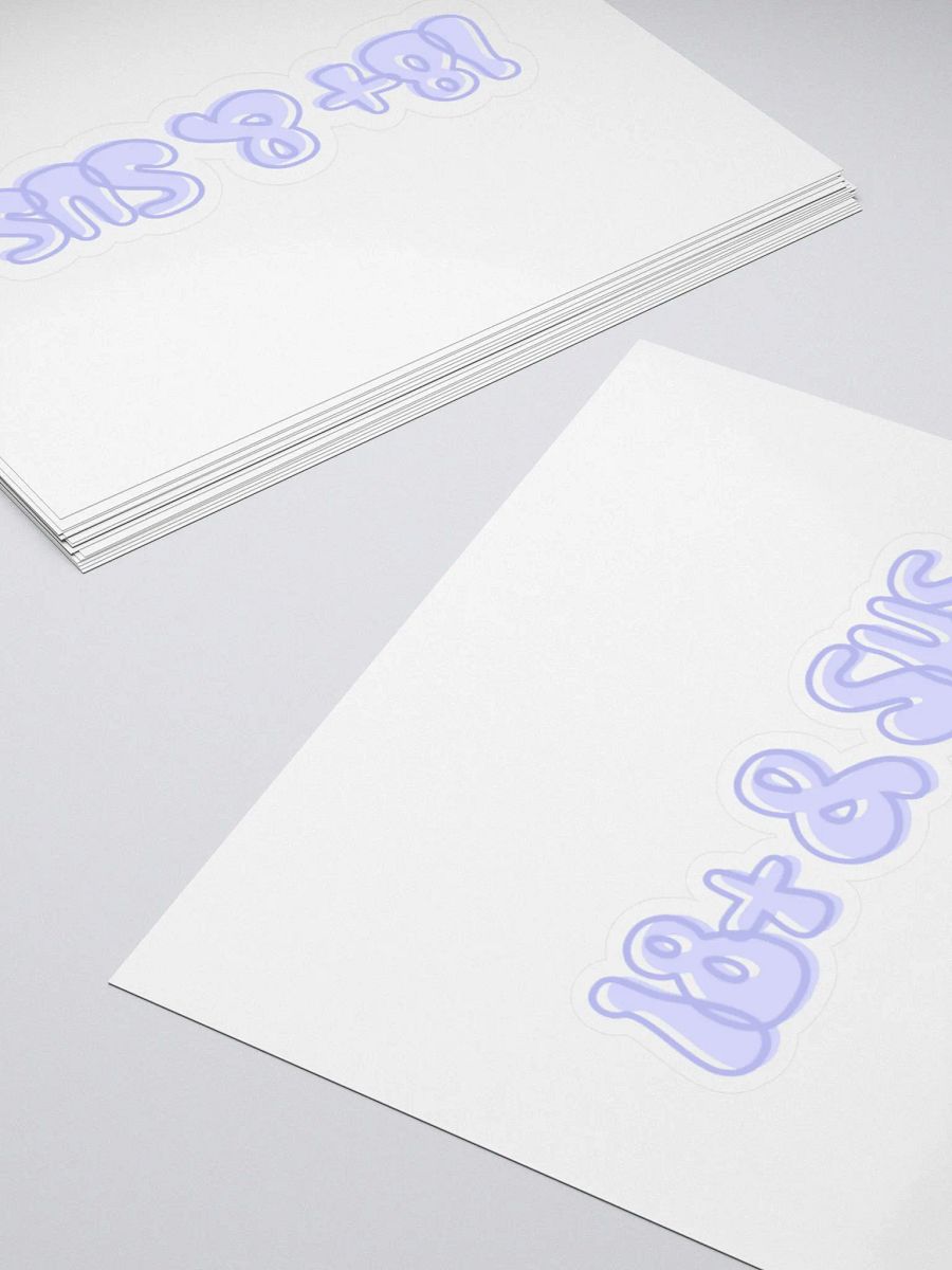 18+ & Sus Sticker, Blue product image (11)
